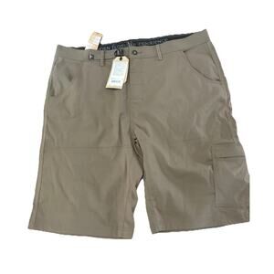 NEW Prana Stretch Zion Shorts Standard Fit Men 40 x 12" Mud Hiking Trail